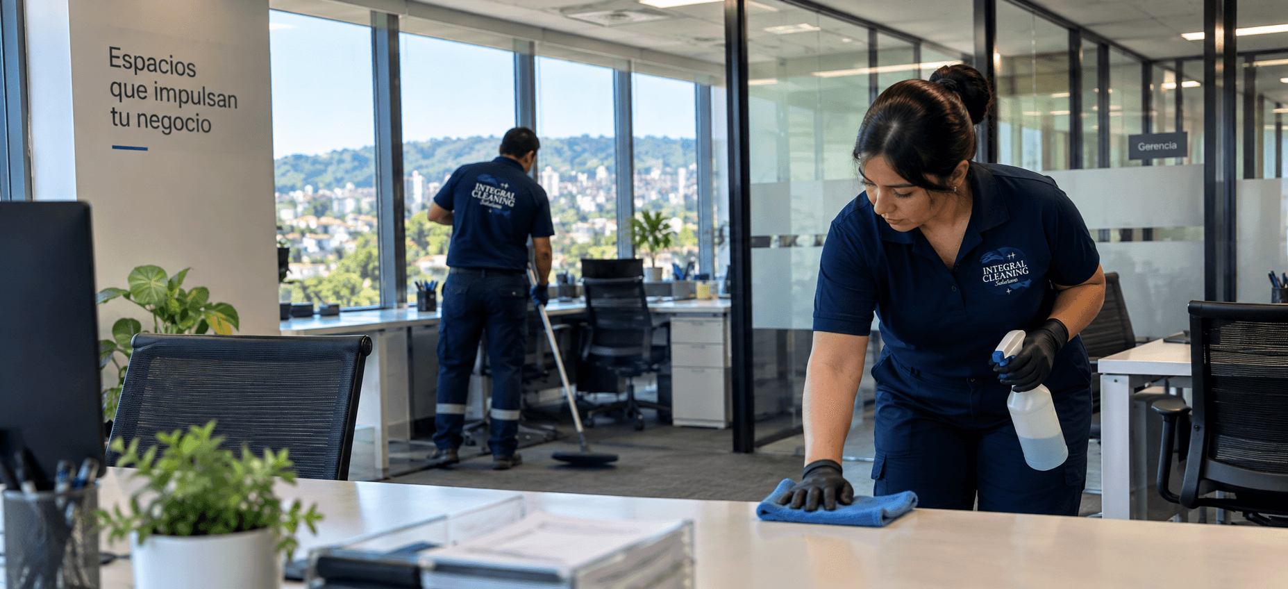 Colaborador de Integral Cleaning Solutions en terreno