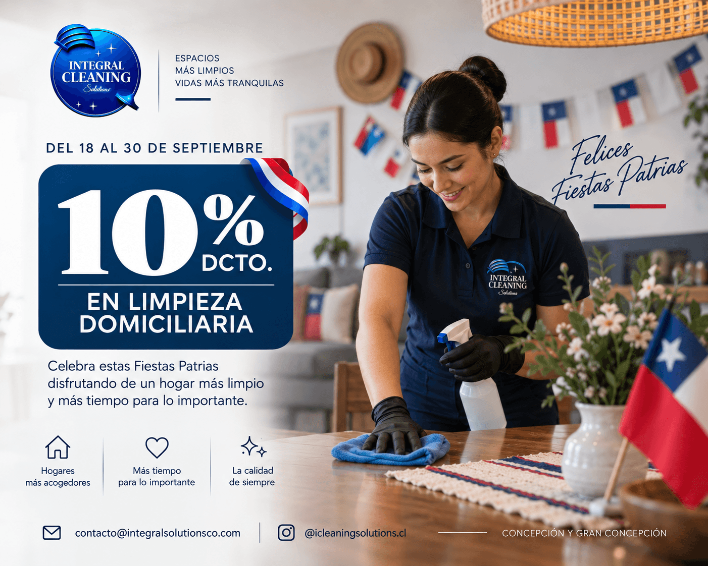 Colaborador de Integral Cleaning Solutions en terreno